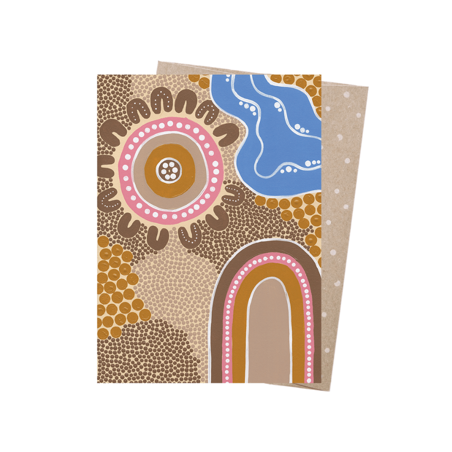 Earth Greetings Aboriginal Art Card - Valley