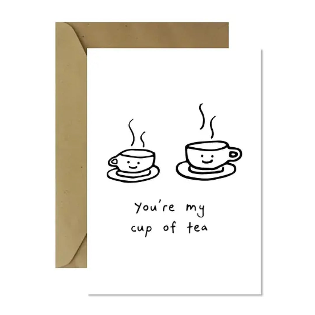 minimalist greeting card - you're my cup of tea