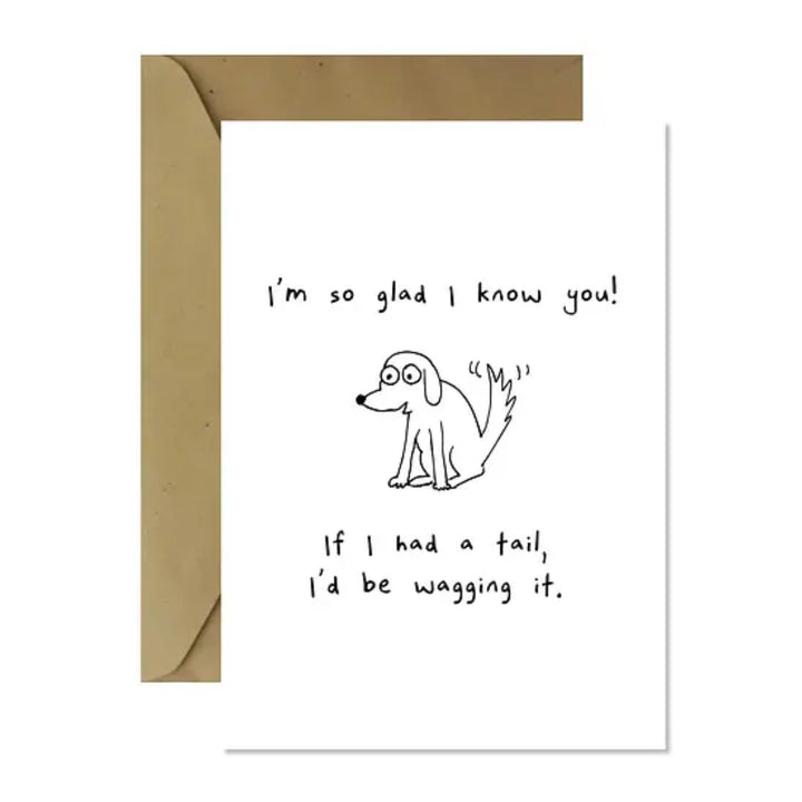 minimalist black and white greeting card, fun friendship greeting card, funny friendship card
