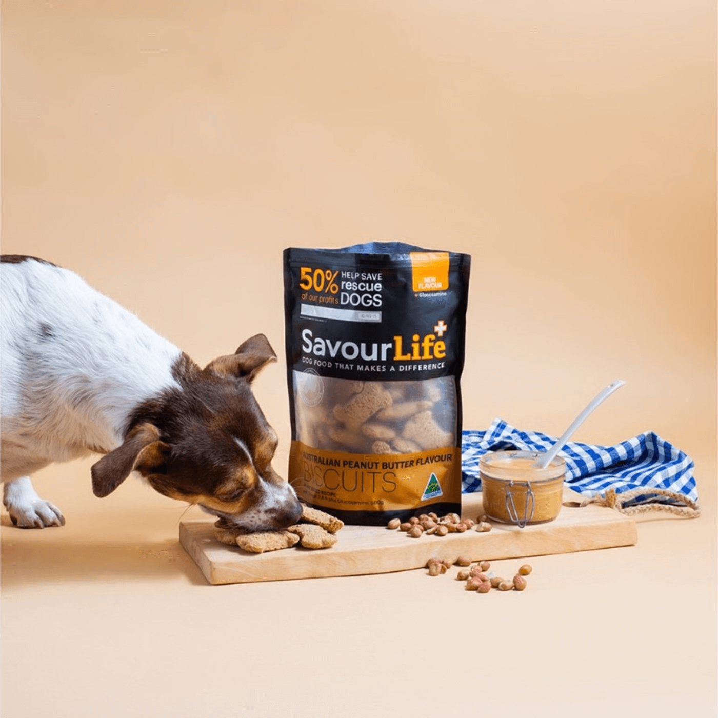 SavourLife Natural Dog Biscuits Peanut Butter Flavour Goods 4 Good