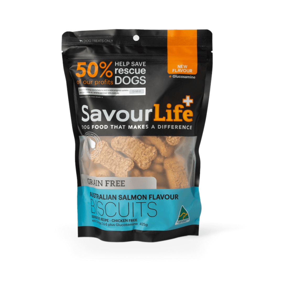SavourLife All-Natural Dog Treats - Salmon Flavour Biscuit 425g