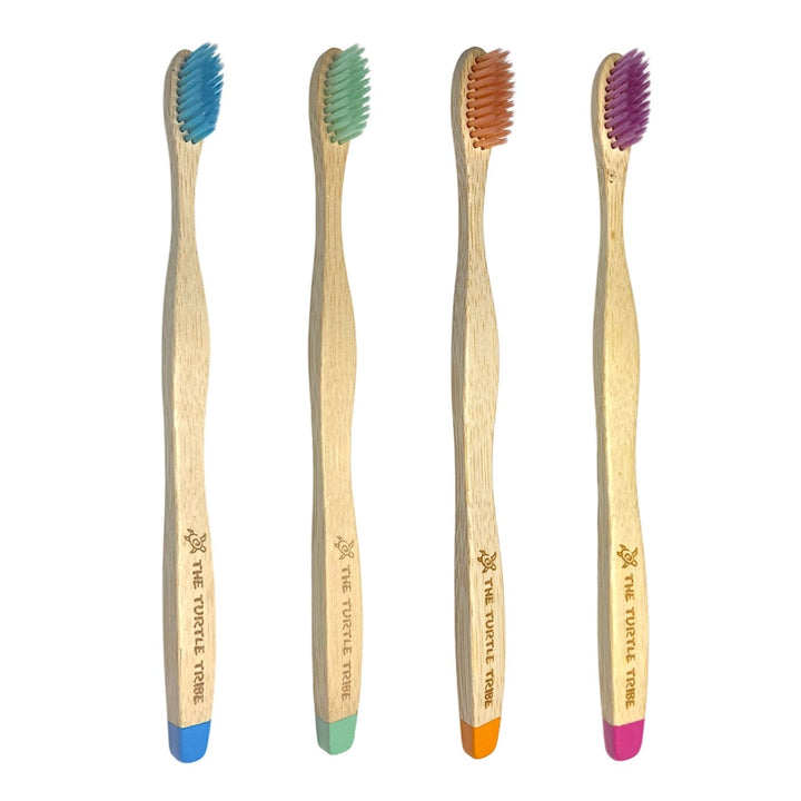 Turtle Tribe Premium Bamboo Toothbrush. Say no to plastic with this dentist designed bamboo toothbrush handle, soft bristles and suitable for all ages. Funds are donated to Ocean Crusaders who help clean up the plastic in  our oceans.