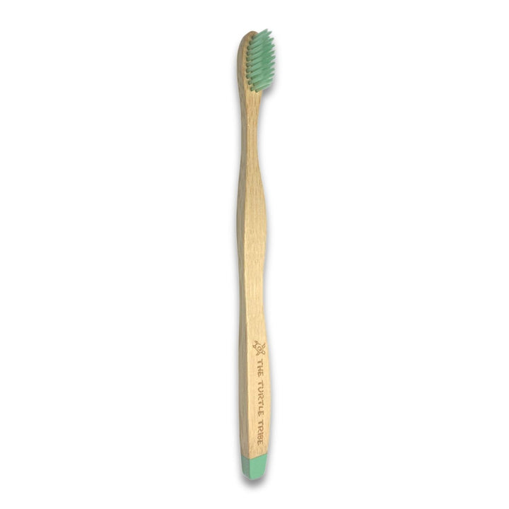 Turtle Tribe Premium Bamboo Toothbrush. Say no to plastic with this dentist designed bamboo toothbrush handle, soft bristles and suitable for all ages. Funds are donated to Ocean Crusaders who help clean up the plastic in  our oceans.