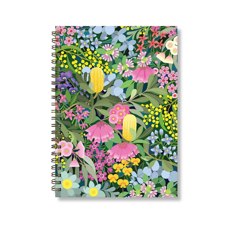 Eco-friendly, Australian made A4 blank journal with sturdy front and back covers features intricate hand illustrated artwork by Australian artist Claire Ishino. Carbon offset, with 10% of profits supporting native wildlife care.