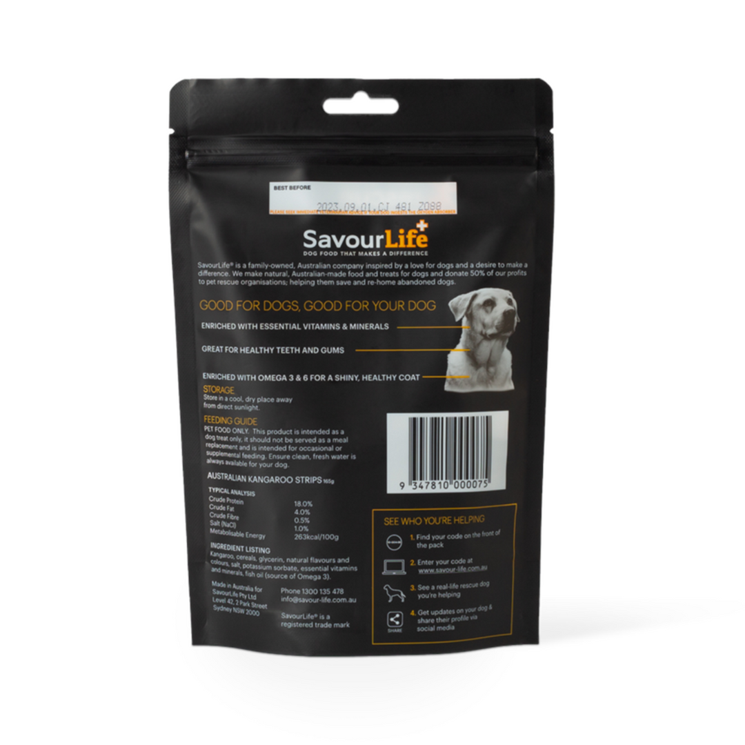 SavourLife Kangaroo Dog Treats - Strips