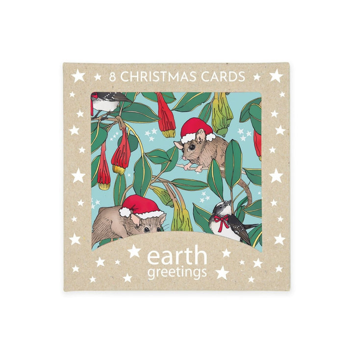 Eco-friendly, 100% recycled Christmas card set with 8 square cards featuring Victoria McGrane’s art. Carbon offset with 10% of profits aiding native wildlife.