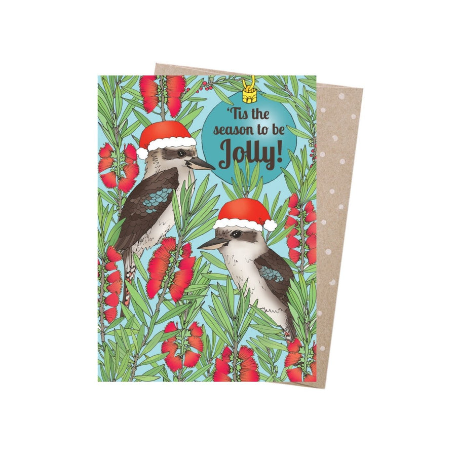 100% recycled, Australian made eco Christmas card by Earth Greetings. Make someone feel special with this earth-friendly card. The lifecycle of this product is carbon offset and an additional 10% of profit is donated to care for native wildlife and restore habitat.
