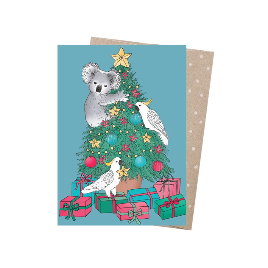 100% recycled, Australian made eco Christmas card by Earth Greetings. Make someone feel special with this earth-friendly card. The lifecycle of this product is carbon offset and an additional 10% of profit is donated to care for native wildlife and restore habitat. 