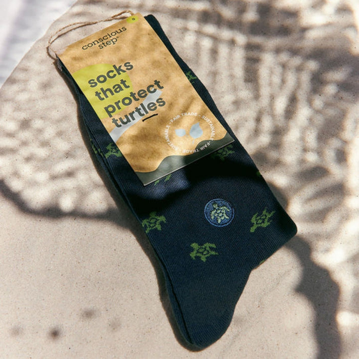 Environmentally Friendly Socks that Protect Turtles. Protect oceans with these eco-friendly turtle crew socks. Each purchase supports Oceana, helping restore ocean health and marine life abundance.