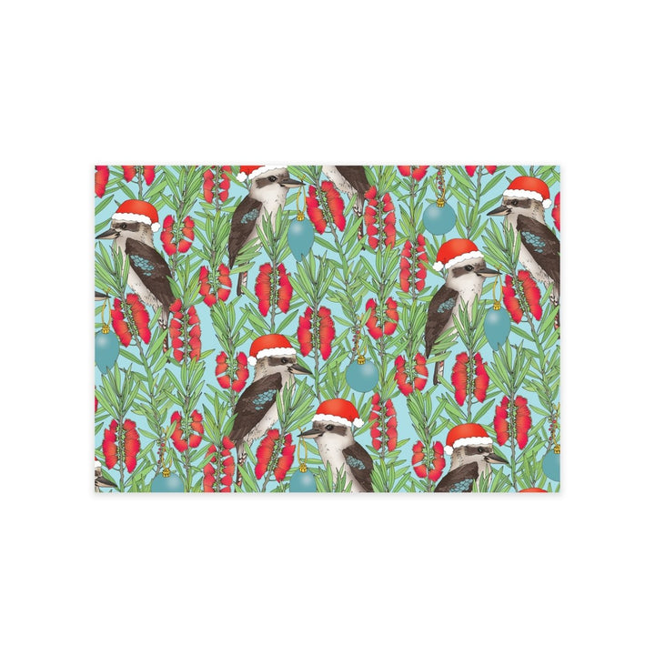 Eco friendly, 100% recycled Christmas wrapping paper featuring Victoria McGrane's art. Carbon neutral with 10% of profits aiding native wildlife and habitat.