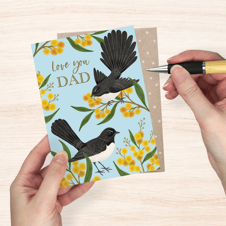 100% recycled, Australian made eco greeting card by Earth Greetings with illustrations by artist Negin Maddock. Carbon offset with 10% of profits aiding native wildlife.
