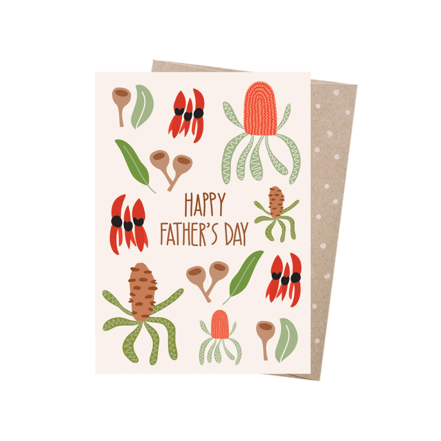 100% recycled, Australian made eco greeting card by Earth Greetings. Make Dad feel wonderful on his special day with this earth-friendly card. The lifecycle of this product is carbon offset and an additional 10% of profit is donated to care for native wildlife and restore habitat.