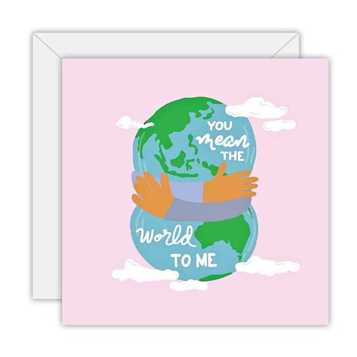 To The Moon & Back Prints Eco Friendly Greeting Card - You Mean The World To Me. Show someone they’re truly special with this heartfelt card. A beautiful way to express that they mean the world to you.
Printed on recycled paper & donates 5% to Beyond Blue to support mental health in Australia.