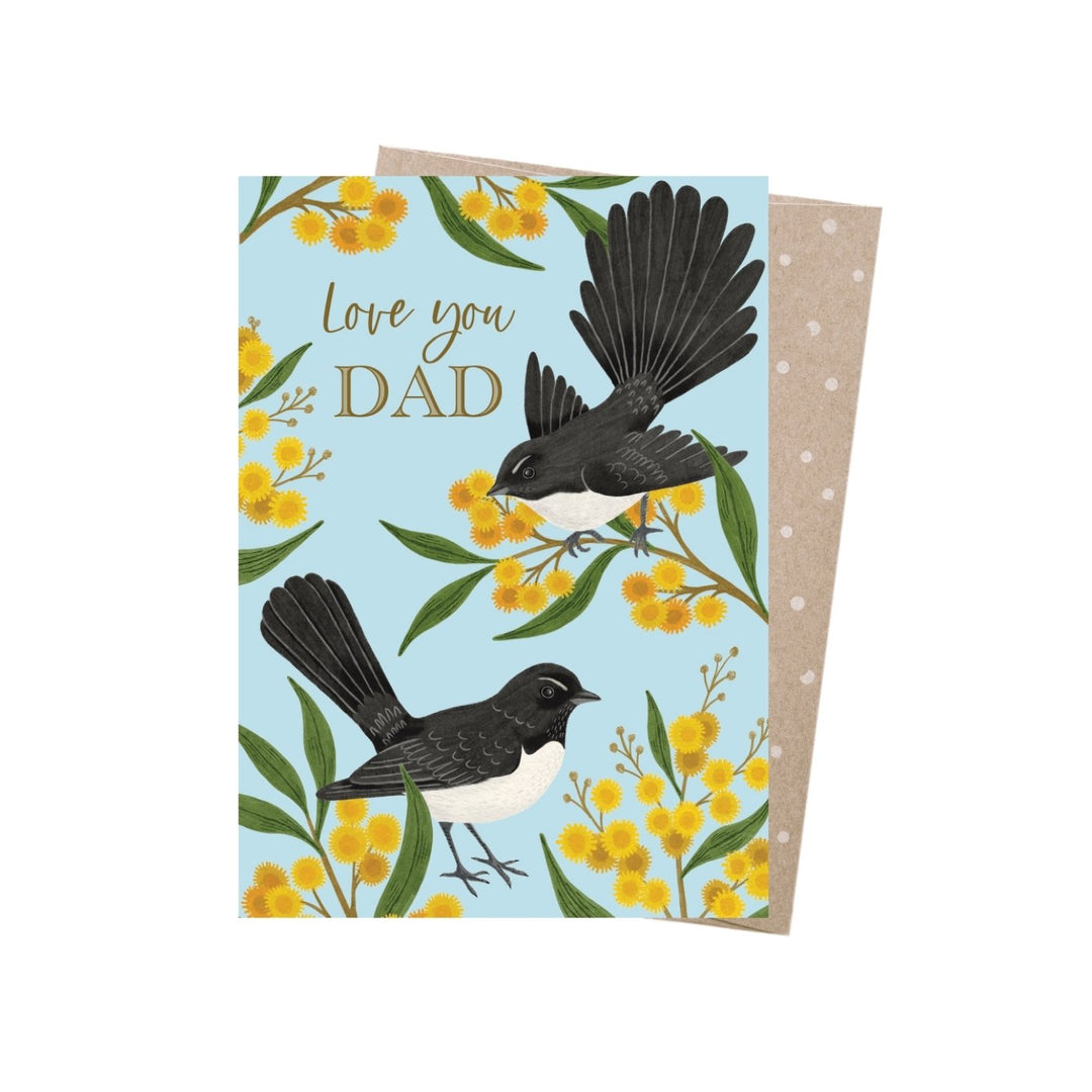 100% recycled, Australian made eco greeting card by Earth Greetings with illustrations by artist Negin Maddock. Carbon offset with 10% of profits aiding native wildlife.