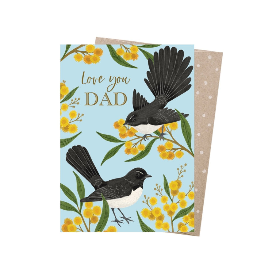 100% recycled, Australian made eco greeting card by Earth Greetings with illustrations by artist Negin Maddock. Carbon offset with 10% of profits aiding native wildlife.