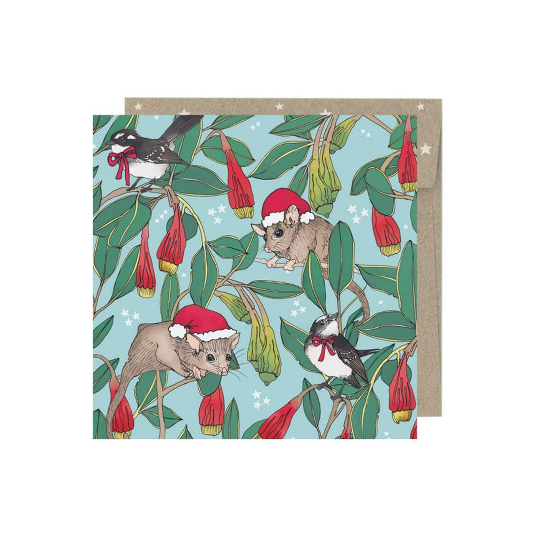 Eco-friendly, 100% recycled Christmas card set with 8 square cards featuring Victoria McGrane’s art. Carbon offset with 10% of profits aiding native wildlife.
