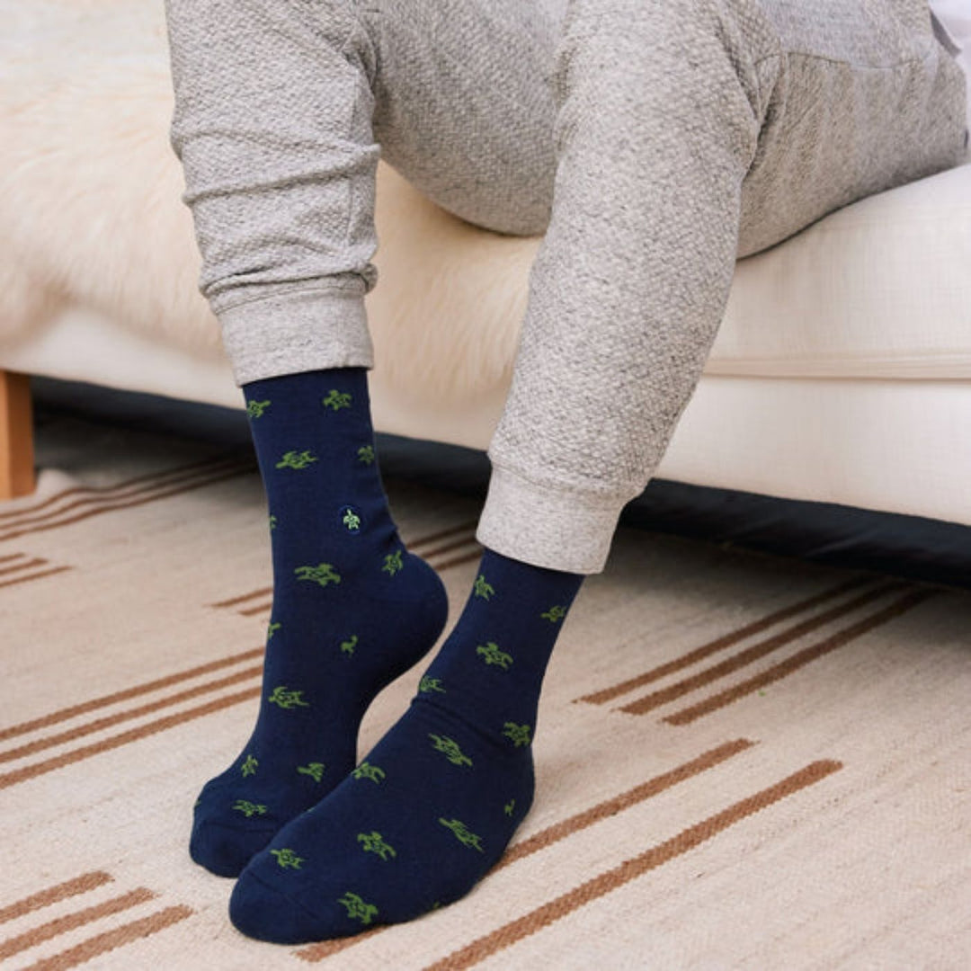 Environmentally Friendly Socks that Protect Turtles. Protect oceans with these eco-friendly turtle crew socks. Each purchase supports Oceana, helping restore ocean health and marine life abundance.