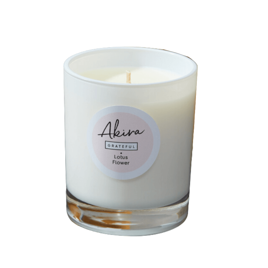 Akira Grateful Lotus Flower Natural Soy Wax Candle