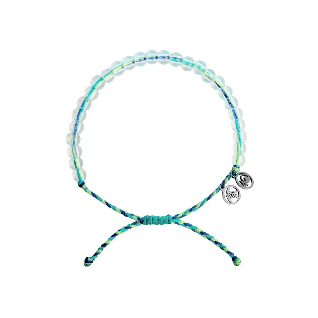 Limited Edition Sea Turtle 2024 bracelet by 4ocean made from recycled glass beads and recycled cord, adjustable eco-friendly ocean cleanup bracelet.