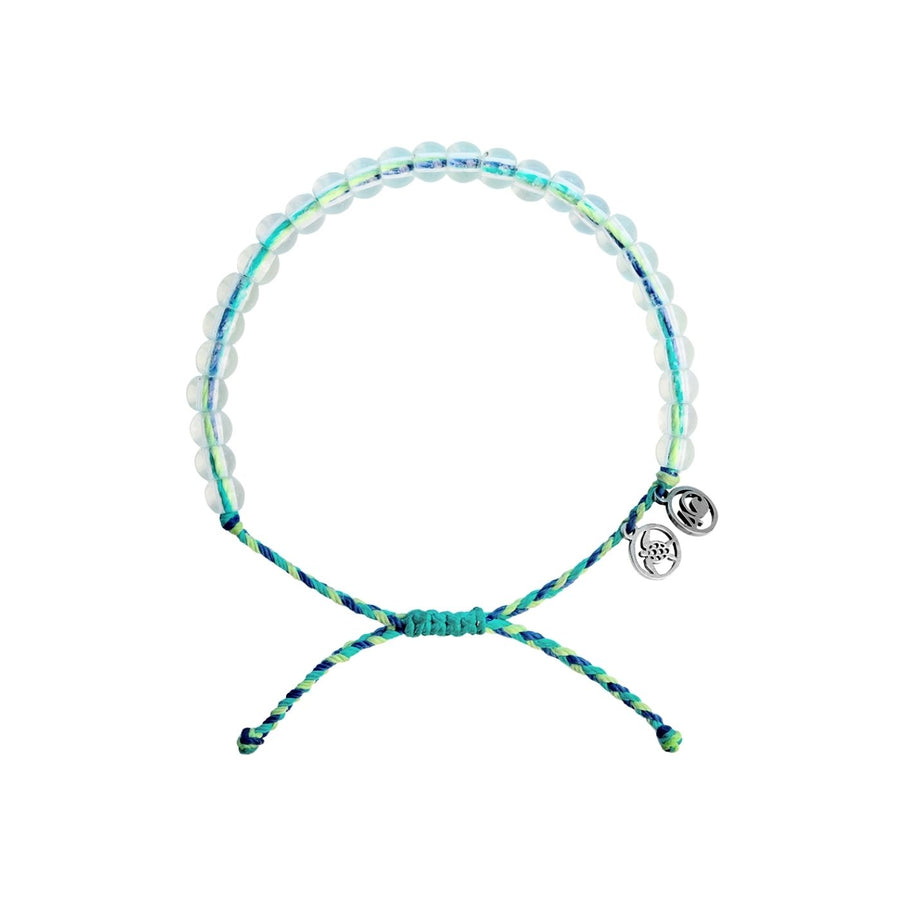Limited Edition Sea Turtle 2024 bracelet by 4ocean made from recycled glass beads and recycled cord, adjustable eco-friendly ocean cleanup bracelet.