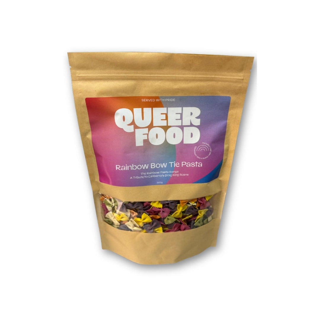 Queer Food Rainbow Bow Tie Pasta
