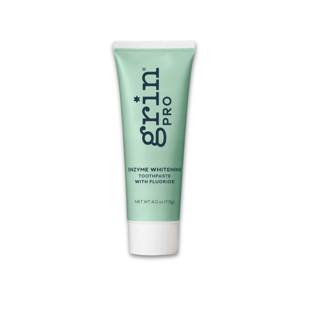 Grin Pro Enzyme Whitening with Flouride Toothpaste: Eco-friendly oral wellness: Grin Natural makes toothpaste, brushes & floss with NZ formulas, recycled plastic & giving back to communities.