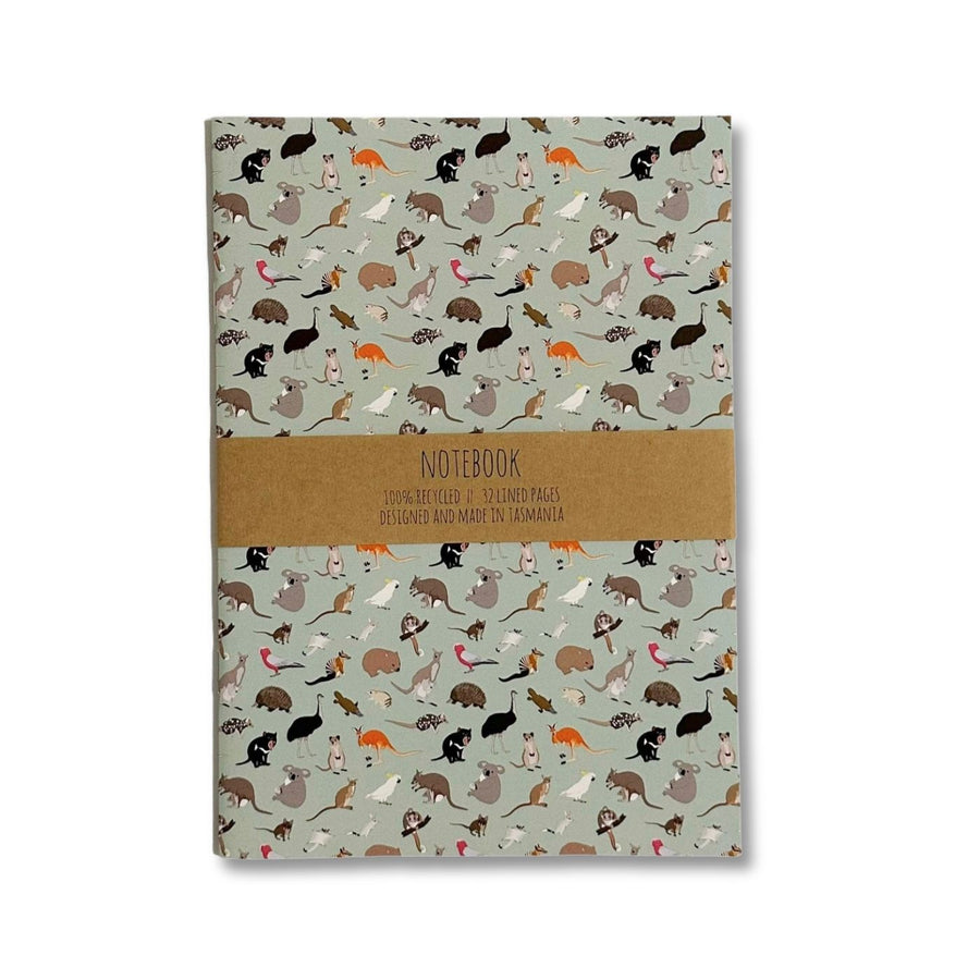 Red Parka Australian Animals A5 Notebook – Designed in Tasmania

A5 notebook with illustrations by Jennifer Cossins. Printed in Tasmania on 100% recycled paper. 50% of profits support Aussie wildlife and environmental causes.