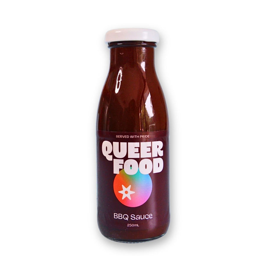 Queer Food Tomato Sauce
- A classic house-made sauce from Queer Food, bottled for home use. Vegan, gluten free, every bottle supports Queer Food’s LGBTQIA+ initiatives & giving circles.