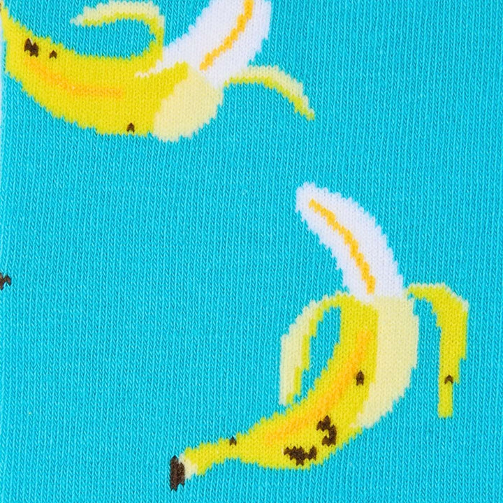 A close up image of Sydney Sock Project Banana ankle socks.