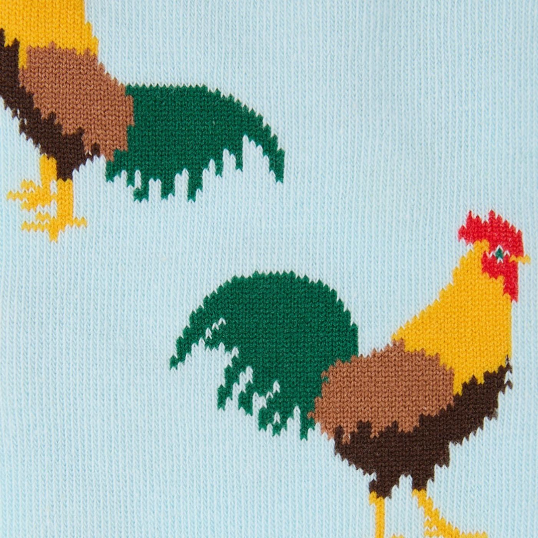 A close up image of Sydney Sock Project Cock Ankle socks.