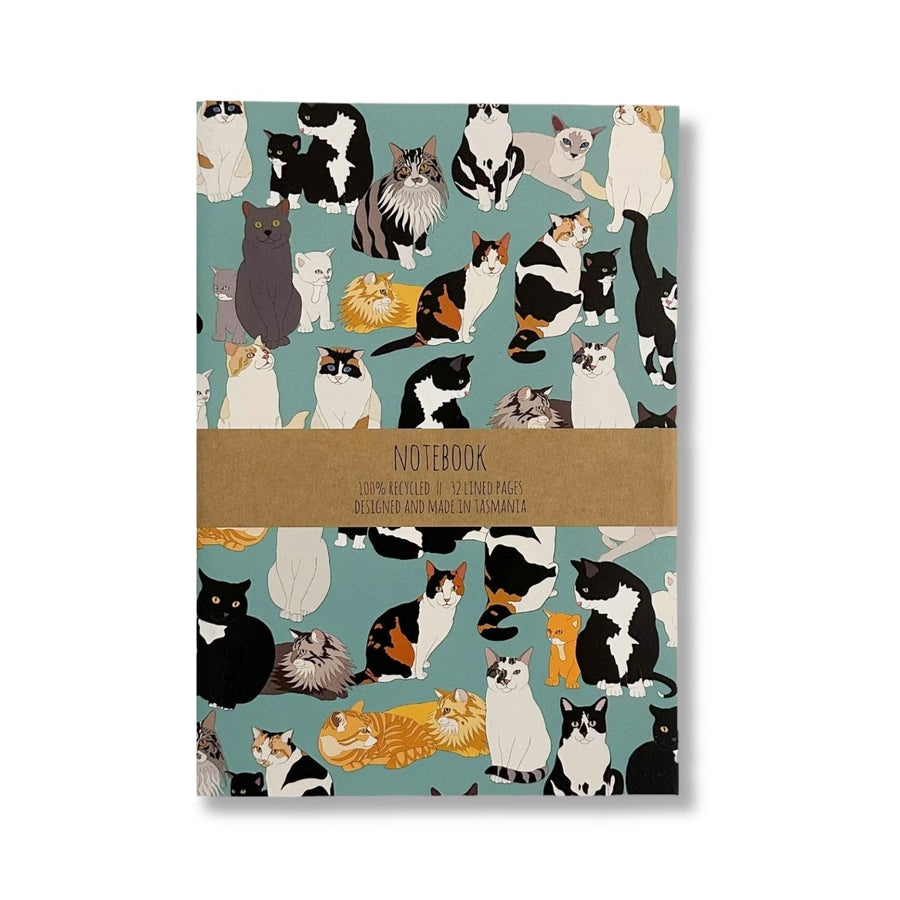 Red Parka Cats A5 Notebook – Designed in Tasmania

A5 notebook with illustrations by Jennifer Cossins. Printed in Tasmania on 100% recycled paper. 50% of profits support Aussie wildlife and environmental causes.