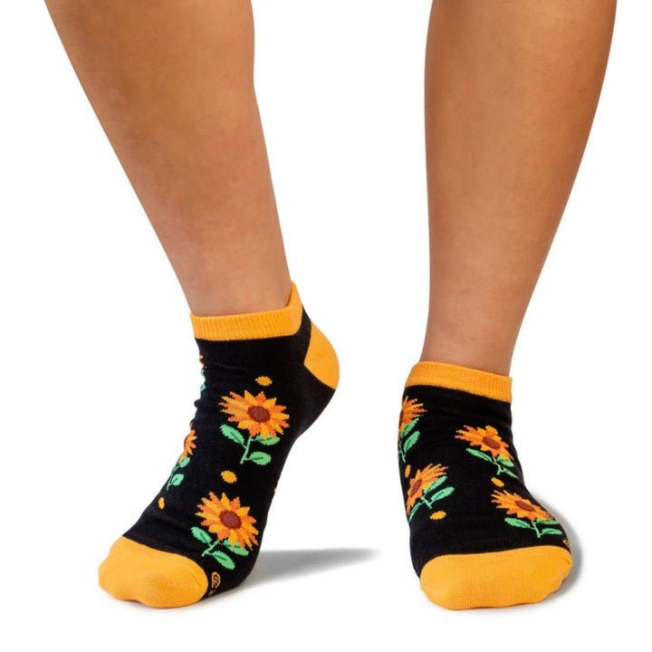 Sydney Sock Project - Sunflower Ankle Sock. With every Sydney Sock Project pair, you support charities creating real change for people and the planet—ethical, impactful, and made to make a difference.
