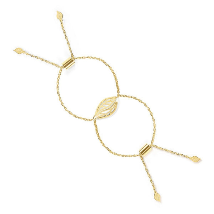This Eden Embracing Peace Ethical Bracelet with two leaf pendants symbolises connection. Profits support women rescued from trafficking through Eden’s restoration programs.