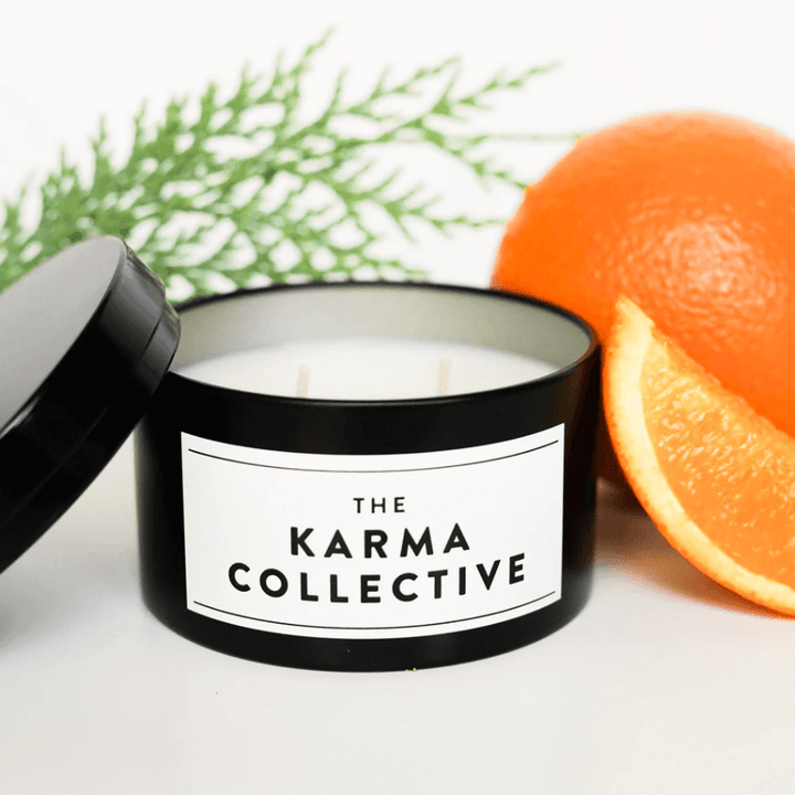 Karma Collective Cedarleaf & Spiced Orange Soy Candle Tin