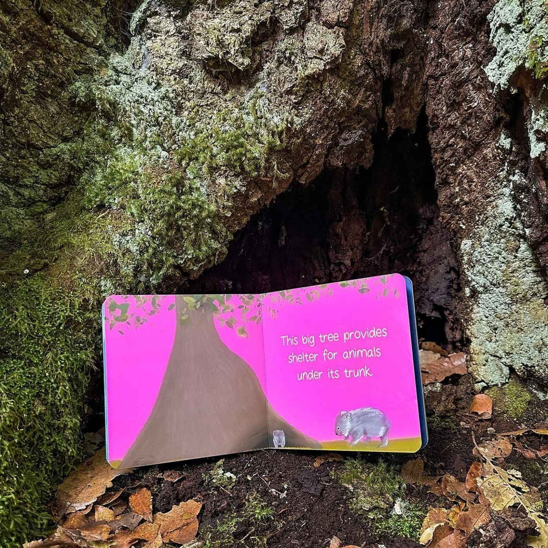 "This Little Tree" Board Book by Red Parka. A joyful board book for ages 0–4 exploring the role of trees in Aussie wildlife. 50% of profits support wildlife and environmental charities across Australia.