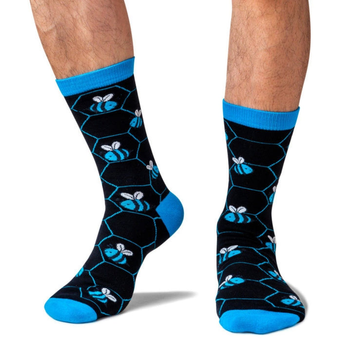 Blue Banded Bee Sock. With every pair of Sydney Sock Project socks purchased, you're contributing to meaningful causes. They are dedicated to supporting charities and organisations that strive to make a difference for our people and planet.