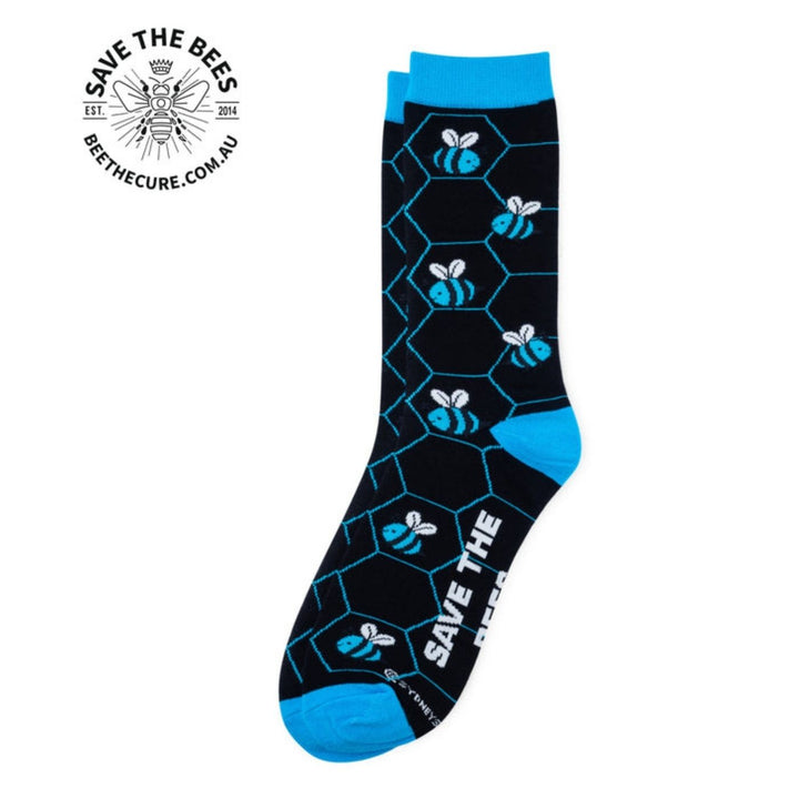 Blue Banded Bee Sock. With every pair of Sydney Sock Project socks purchased, you're contributing to meaningful causes. They are dedicated to supporting charities and organisations that strive to make a difference for our people and planet.