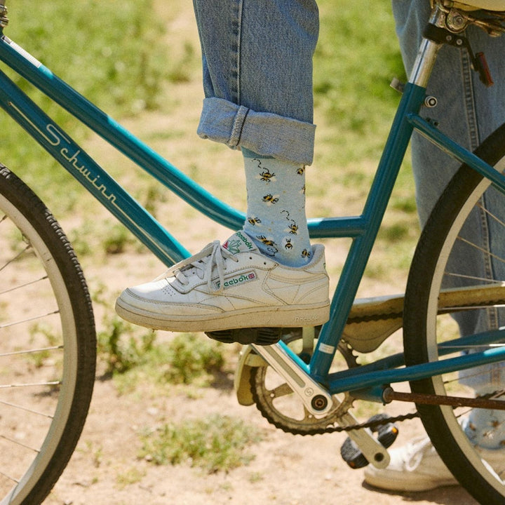 Conscious Step Eco Friendly Socks that Protect Pollinators - Bees (3 Pack). These honeybee-themed organic cotton socks support conservation. Each pair helps protect pollinators through a partnership with Conservation International.