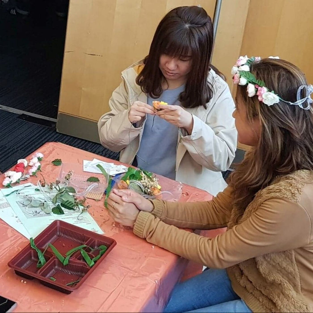 Create your own flower crown with this DIY kit by Community Flower Studio. Supports youth mental health through creative floristry workshops.