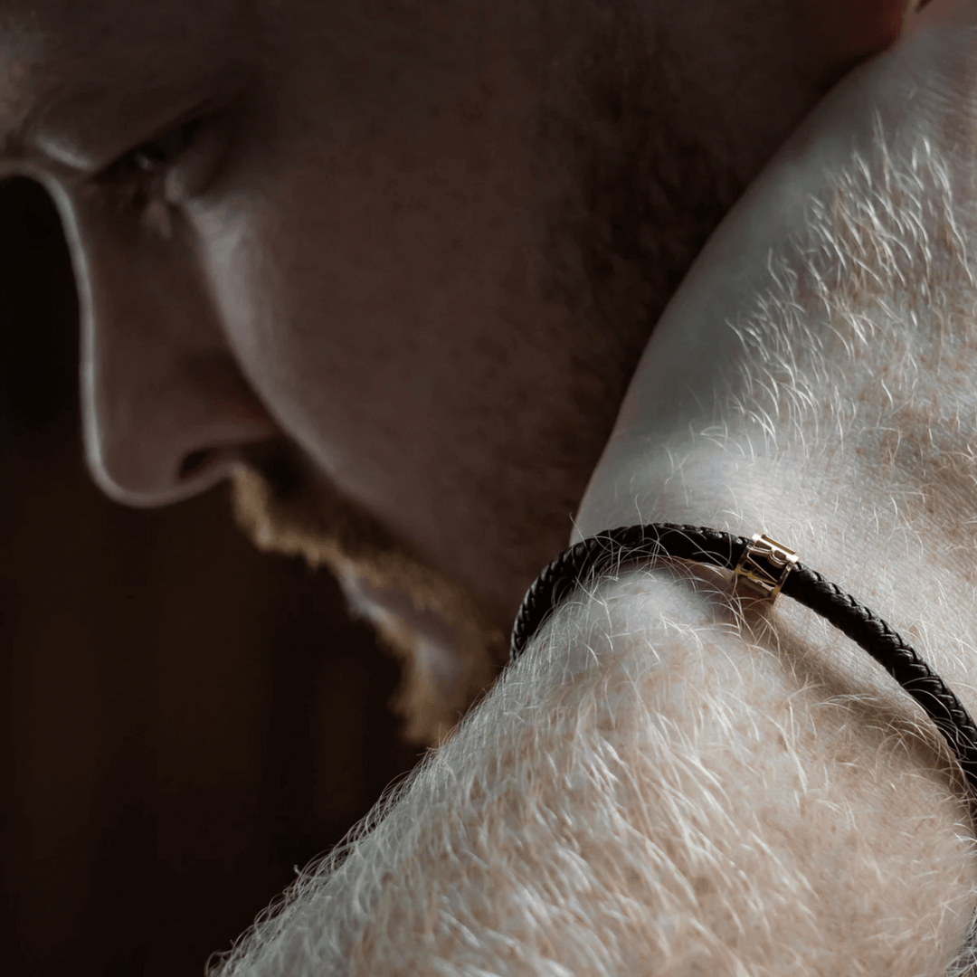 Eden Men's Ethical Jewellery - Courage Leather Bracelet