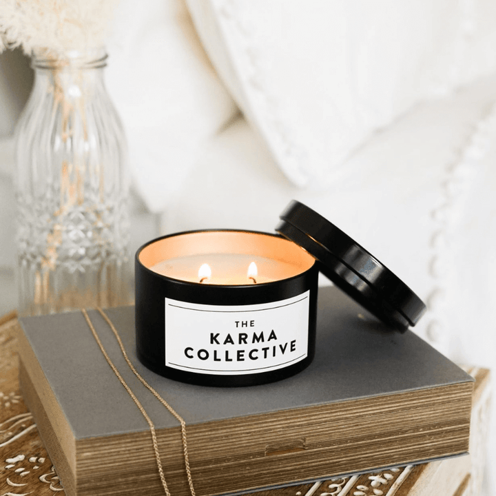 Karma Collective Clove & Sandalwood Soy Candle Tin