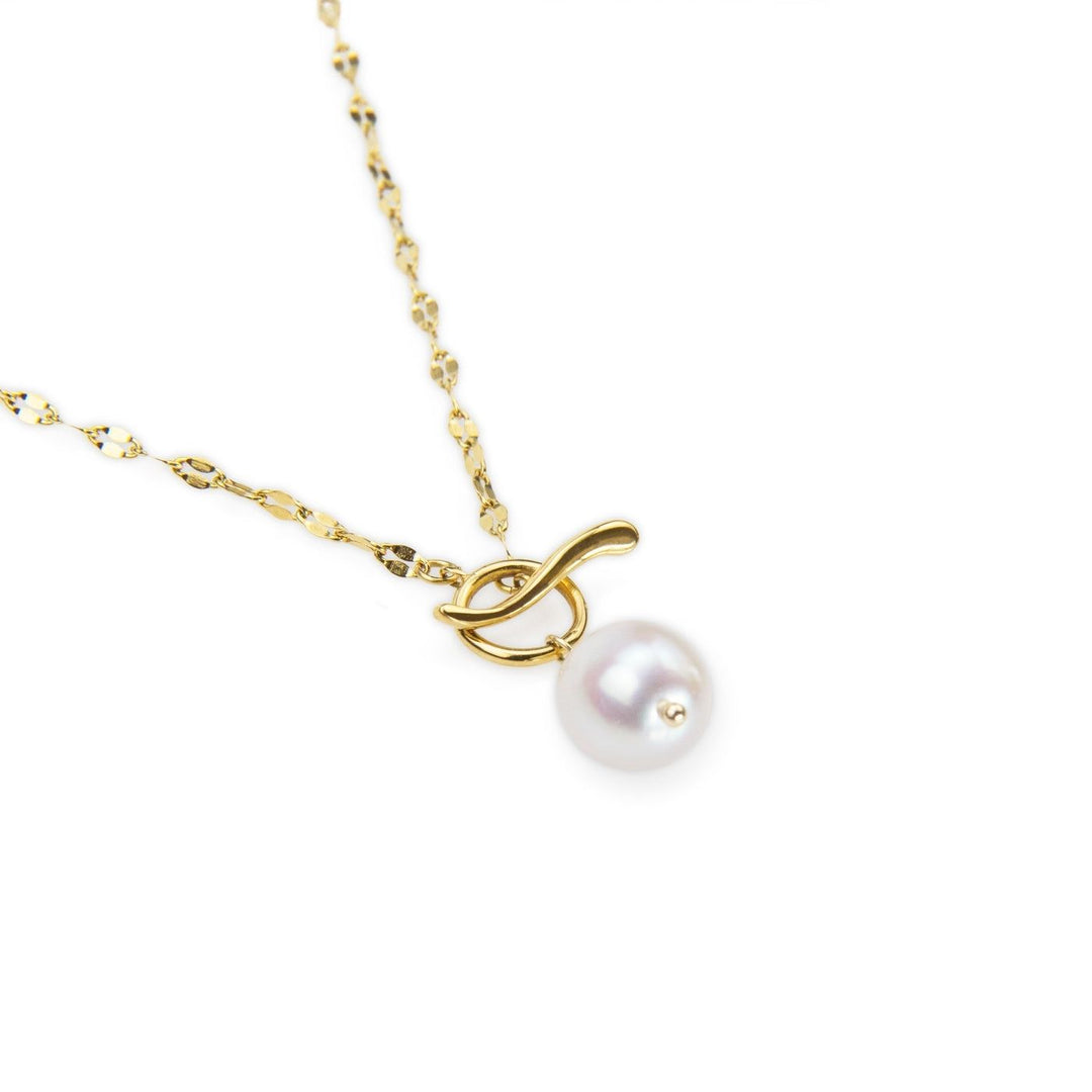 Eden Walk on Water Pearl Necklace. This ethical necklace features a baroque pearl on an 18K gold-plated chain. Profits support women rescued from trafficking through Eden’s restoration programs.