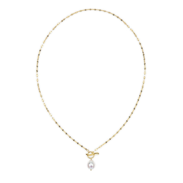Eden Walk on Water Pearl Necklace. This ethical necklace features a baroque pearl on an 18K gold-plated chain. Profits support women rescued from trafficking through Eden’s restoration programs.