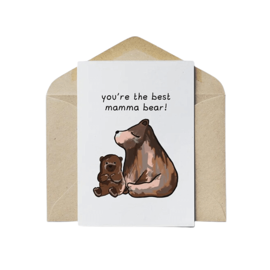 Karma Collective Recycled Greeting Card - Best Mama Bear
