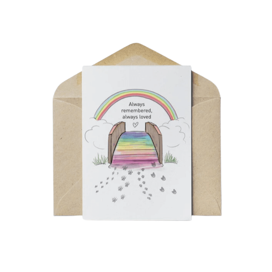 Karma Collective Rainbow Bridge Poem Card