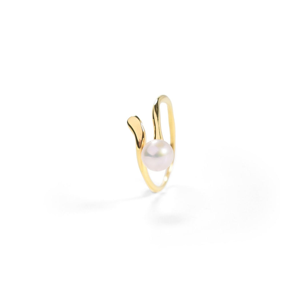 Eden - Milk & Honey Ring. Gold-plated ring with a freshwater pearl, handcrafted by women at Eden. A meaningful piece that supports survivor care and empowerment.