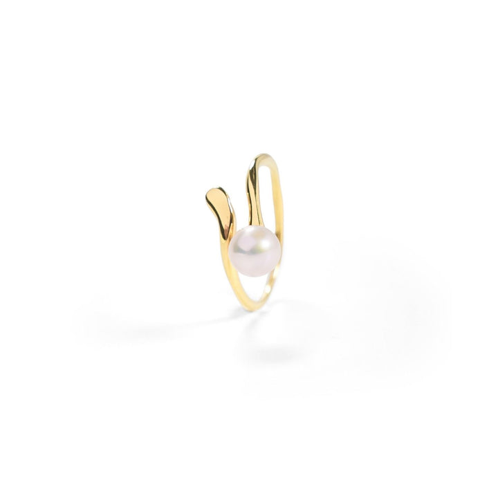 Eden - Milk & Honey Ring. Gold-plated ring with a freshwater pearl, handcrafted by women at Eden. A meaningful piece that supports survivor care and empowerment.