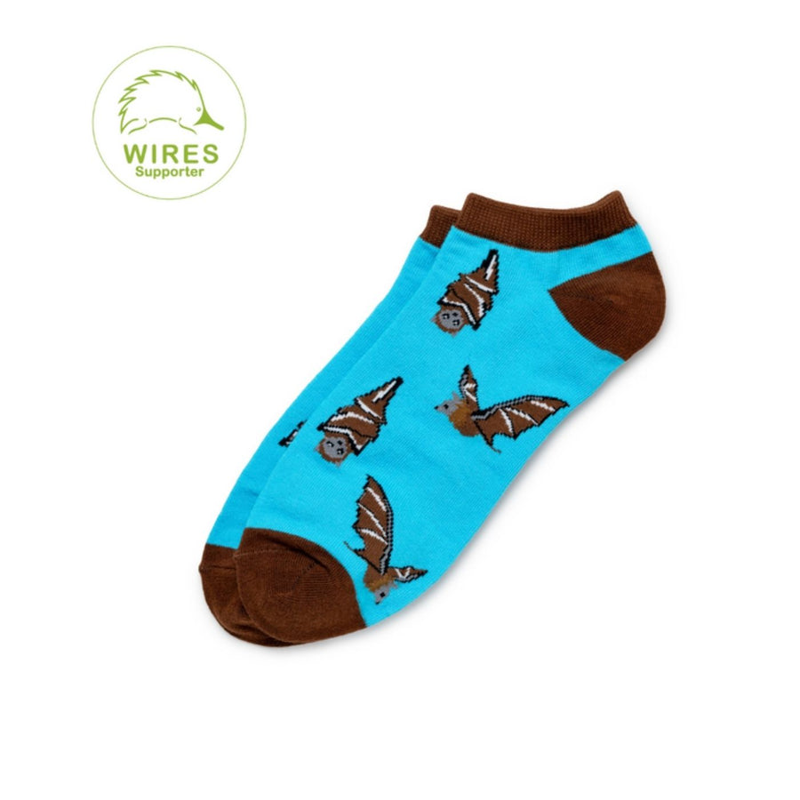 Sydney Sock Project - Flying Fox Ankle Sock. With every Sydney Sock Project pair, you support charities creating real change for people and the planet—ethical, impactful, and made to make a difference.