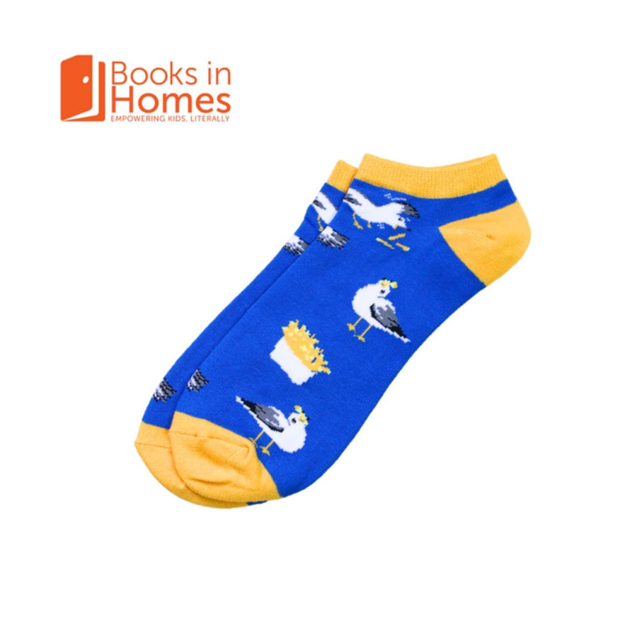 Sydney Sock Project - Seagull. With every Sydney Sock Project pair, you support charities creating real change for people and the planet—ethical, impactful, and made to make a difference.