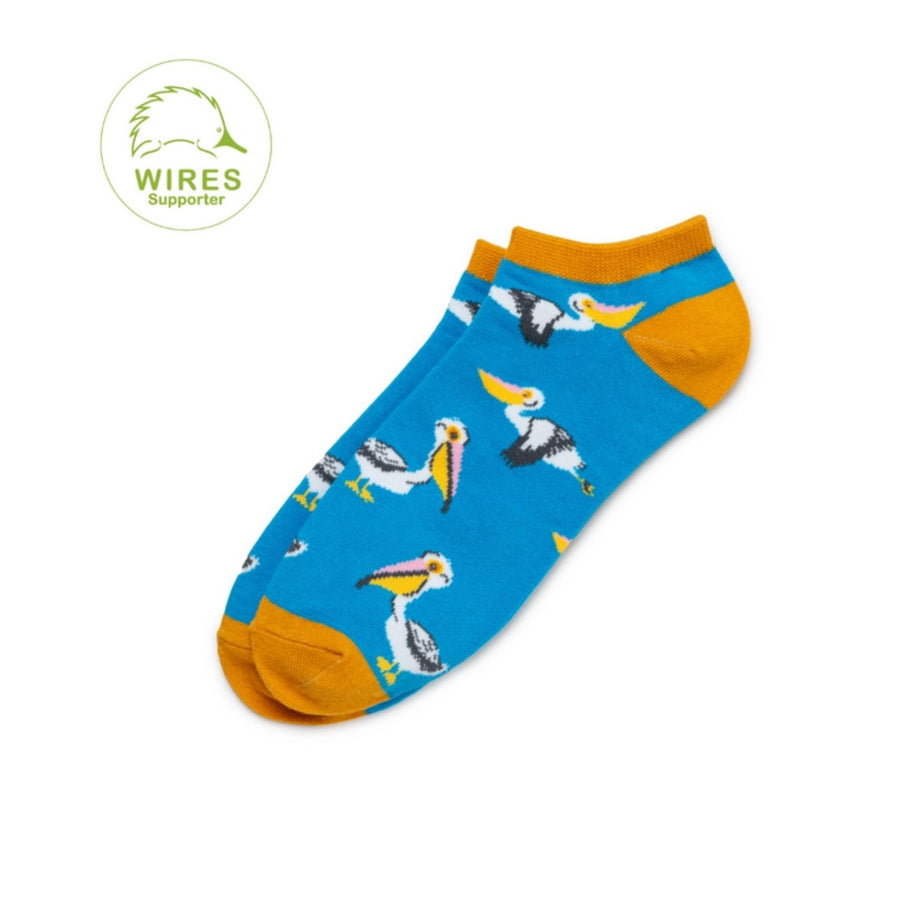 Sydney Sock Project - Pelican. With every Sydney Sock Project pair, you support charities creating real change for people and the planet—ethical, impactful, and made to make a difference.